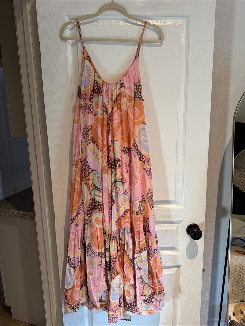 SPELL X KYLIE CALDWELL Boho Floral Spaghetti Strap Maxi Dress